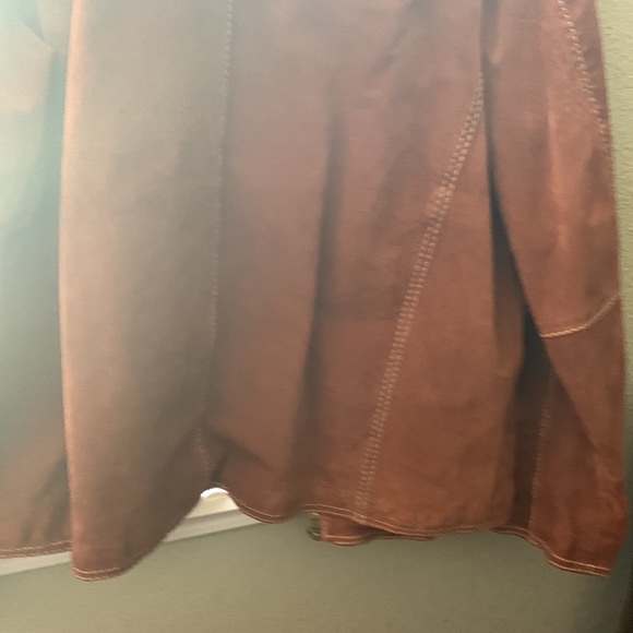 Mens lather suade jacket with zipper - Picture 6 of 6